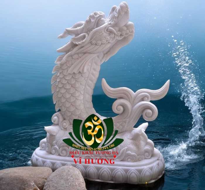 Cá Chép Hóa Rồng - Hình ảnh Tượng Đá Cá Chép Hoá Rồng