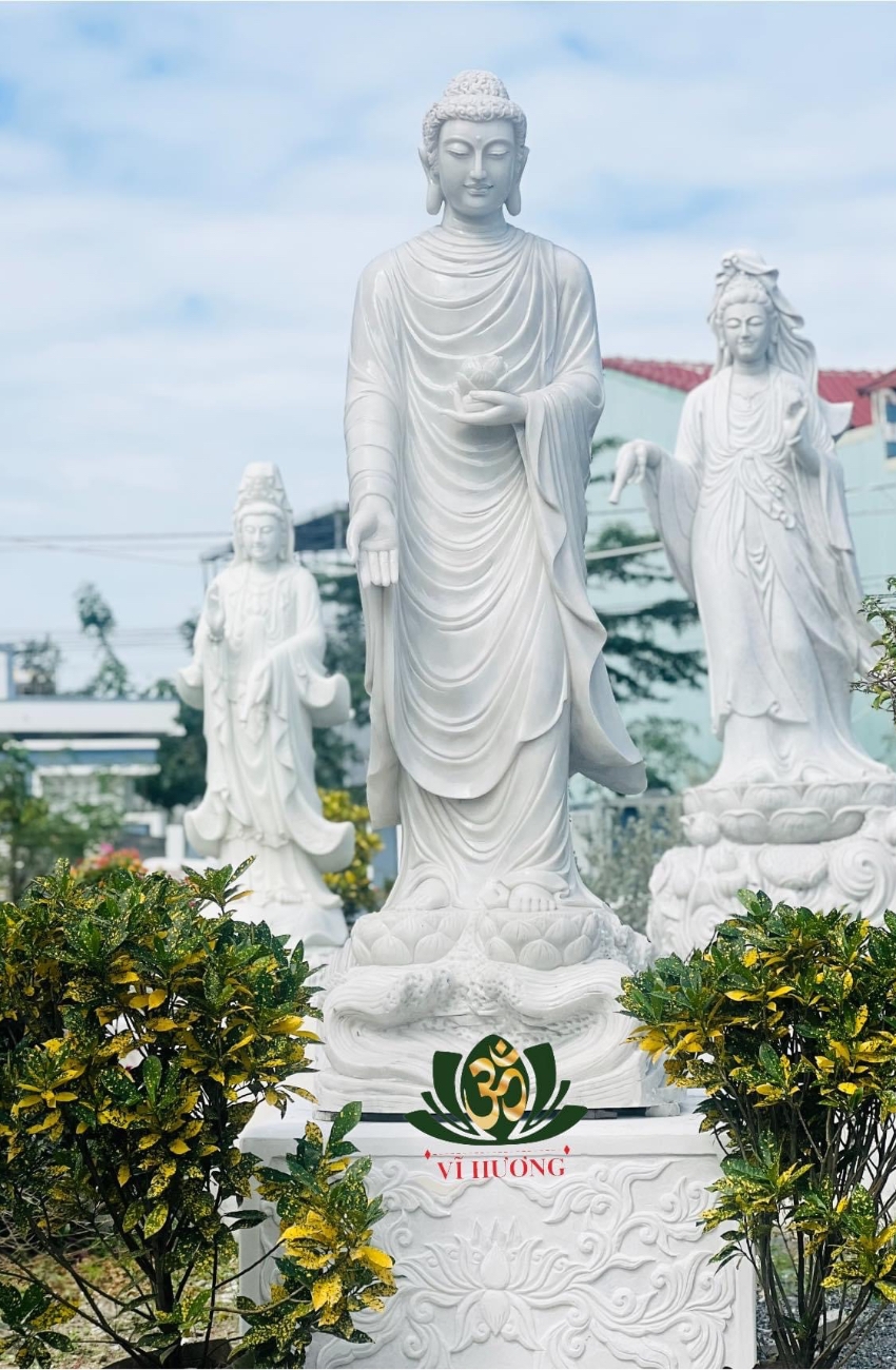 Tượng Phật Adida Bằng Đá Đẹp Tại Điêu Khắc Vĩ Hương